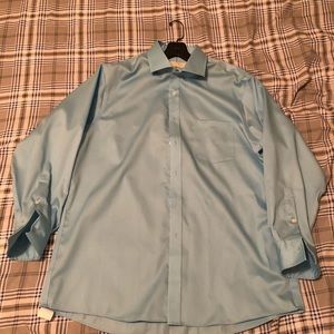 Michael Kors aqua blue non iron long sleeve